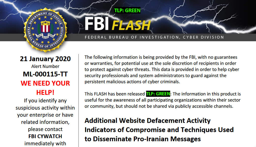 FBI ML-000115-TT flash alert